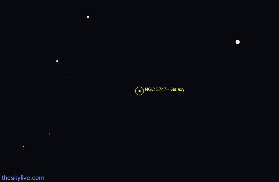 Finder chart NGC 3747 - Galaxy in Draco star
