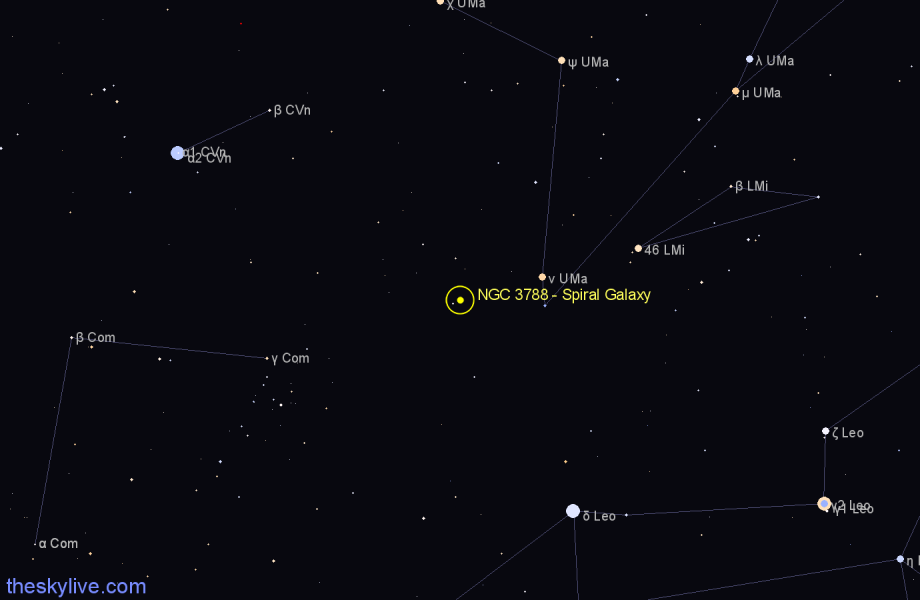 Finder chart NGC 3788 - Spiral Galaxy in Ursa Major star