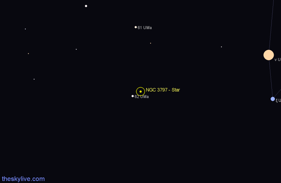 Finder chart NGC 3797 - Star in Ursa Major star