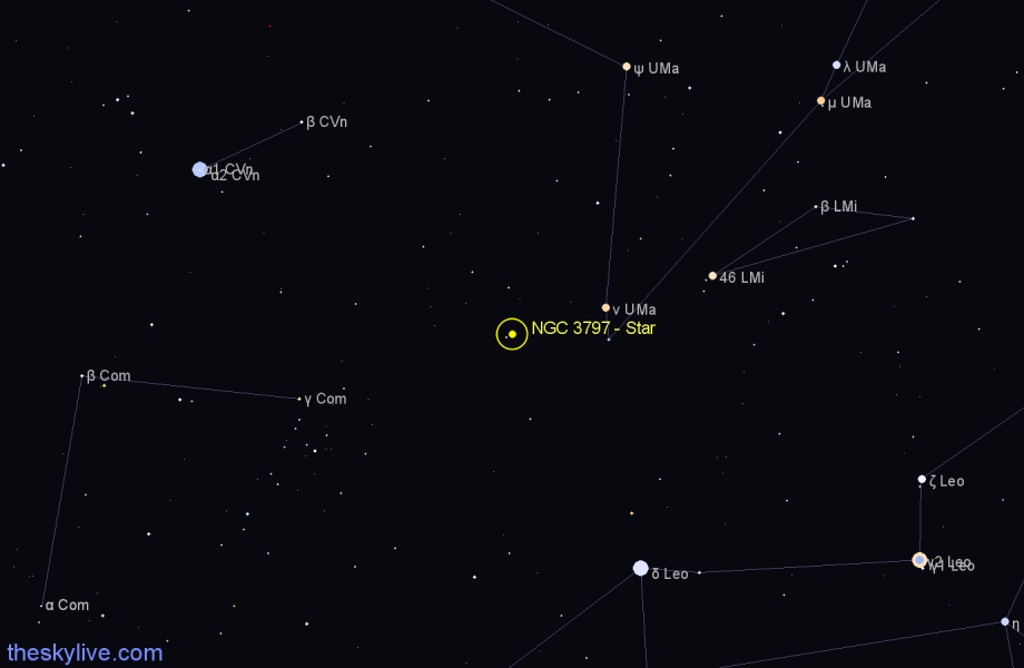 Finder chart NGC 3797 - Star in Ursa Major star