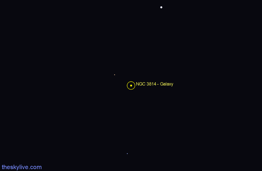 Finder chart NGC 3814 - Galaxy in Leo star