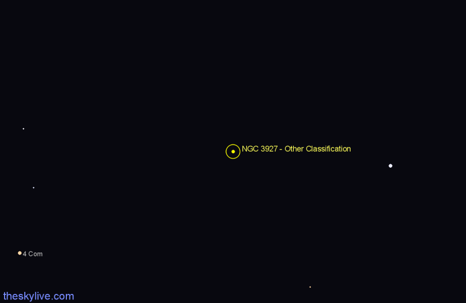 Finder chart NGC 3927 - Other Classification in Leo star