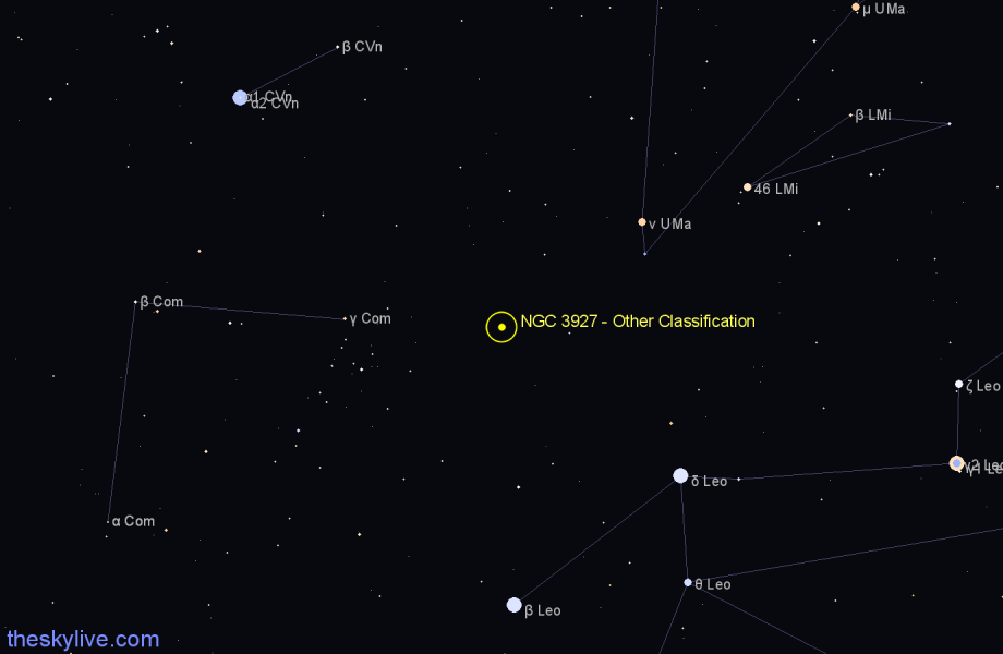 Finder chart NGC 3927 - Other Classification in Leo star