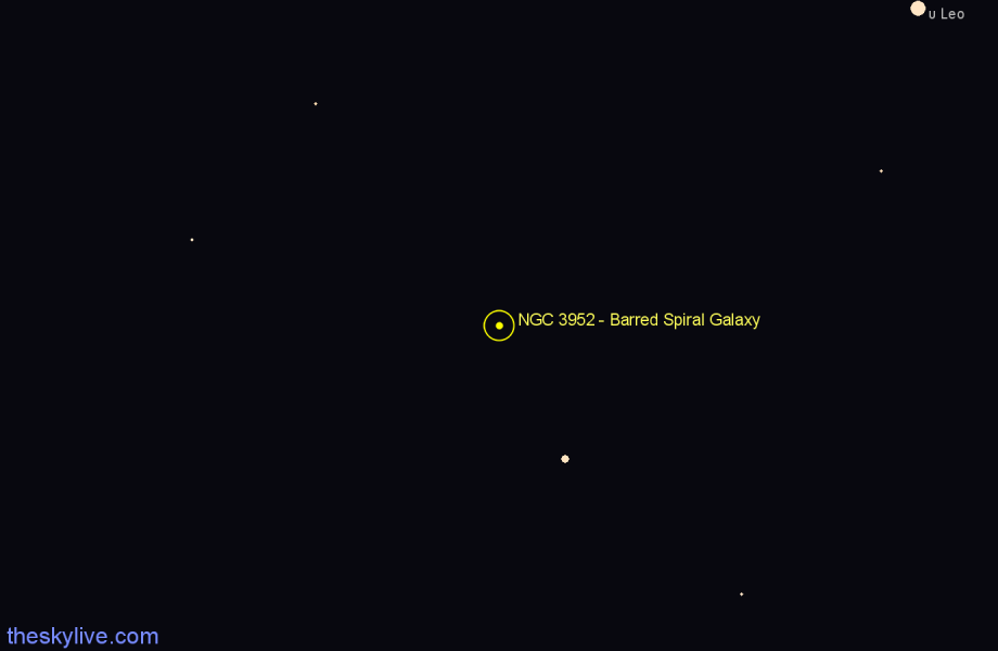 Finder chart NGC 3952 - Barred Spiral Galaxy in Virgo star
