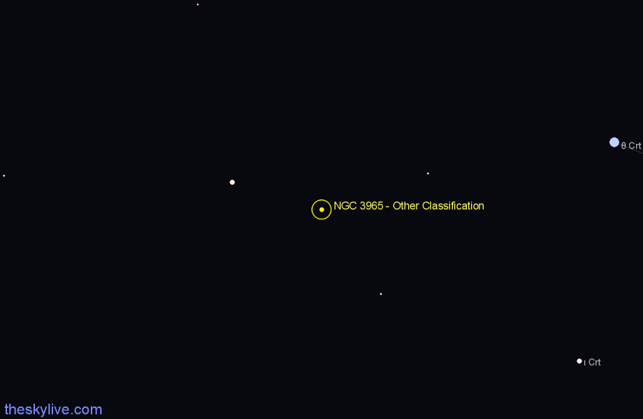 Finder chart NGC 3965 - Other Classification in Crater star