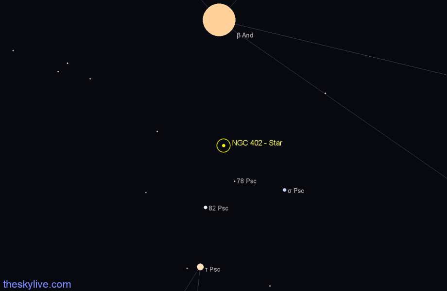 Finder chart NGC 402 - Star in Pisces star