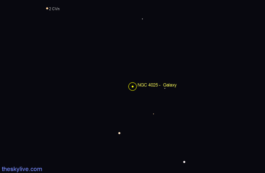 Finder chart NGC 4025 - Galaxy in Ursa Major star