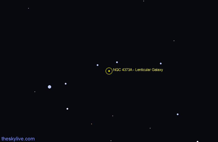 Finder chart NGC 4373A - Lenticular Galaxy in Centaurus star