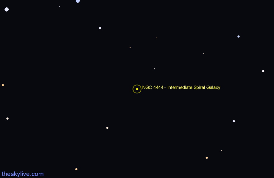 Finder chart NGC 4444 - Intermediate Spiral Galaxy in Centaurus star