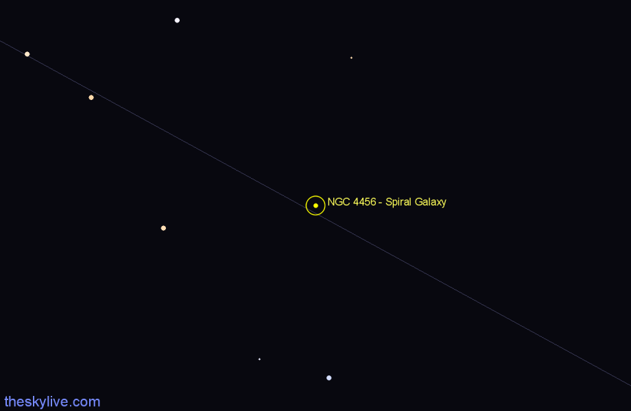 Finder chart NGC 4456 - Spiral Galaxy in Hydra star
