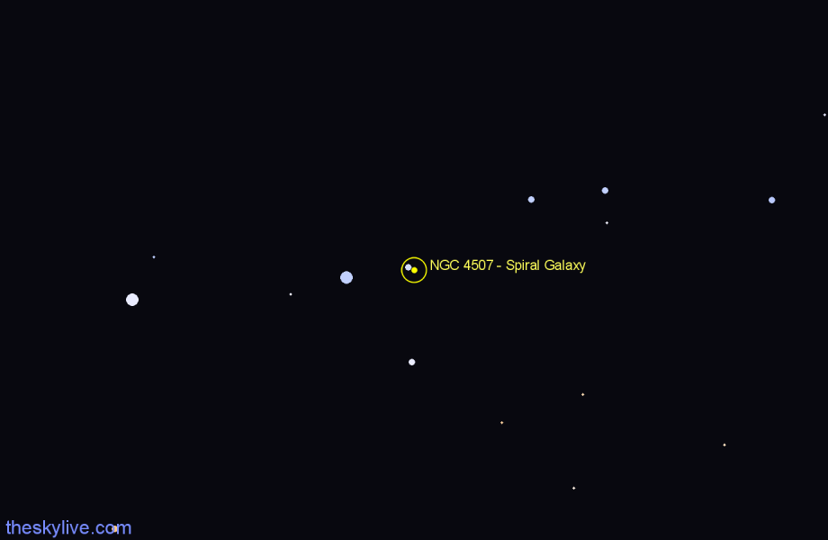 Finder chart NGC 4507 - Spiral Galaxy in Centaurus star