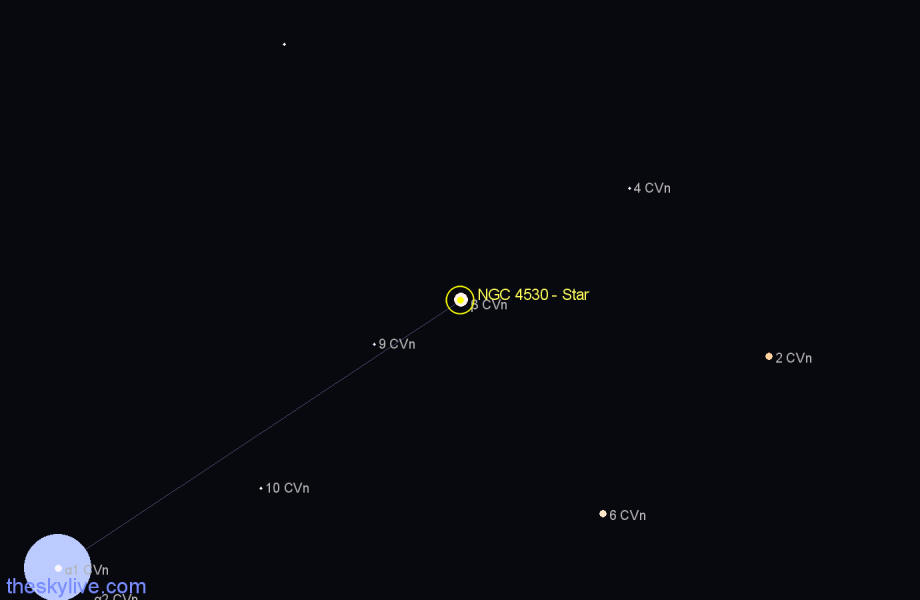 Finder chart NGC 4530 - Star in Canes Venatici star
