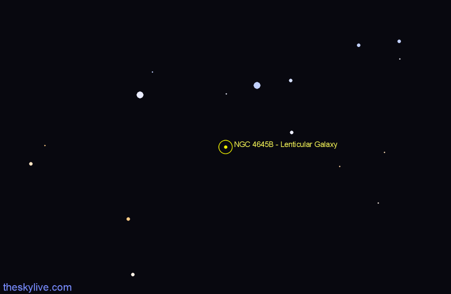 Finder chart NGC 4645B - Lenticular Galaxy in Centaurus star