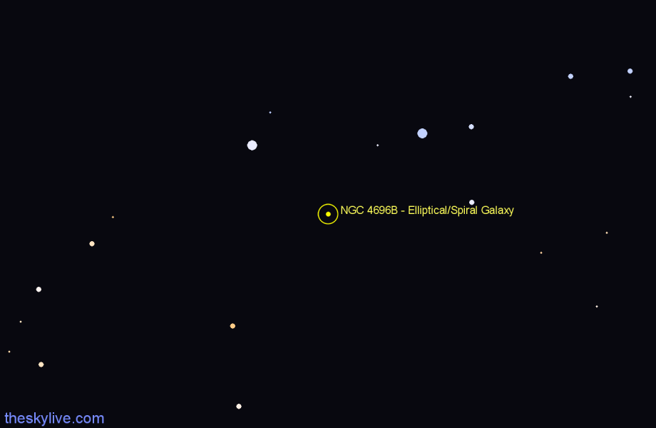 Finder chart NGC 4696B - Elliptical/Spiral Galaxy in Centaurus star