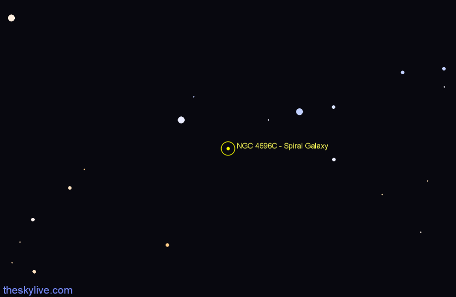 Finder chart NGC 4696C - Spiral Galaxy in Centaurus star