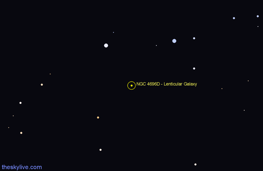 Finder chart NGC 4696D - Lenticular Galaxy in Centaurus star