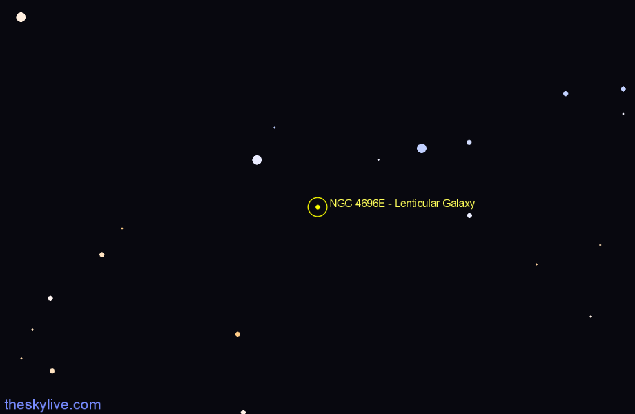 Finder chart NGC 4696E - Lenticular Galaxy in Centaurus star