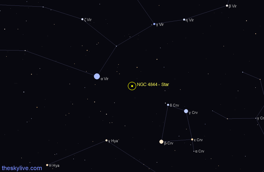 Finder chart NGC 4844 - Star in Virgo star