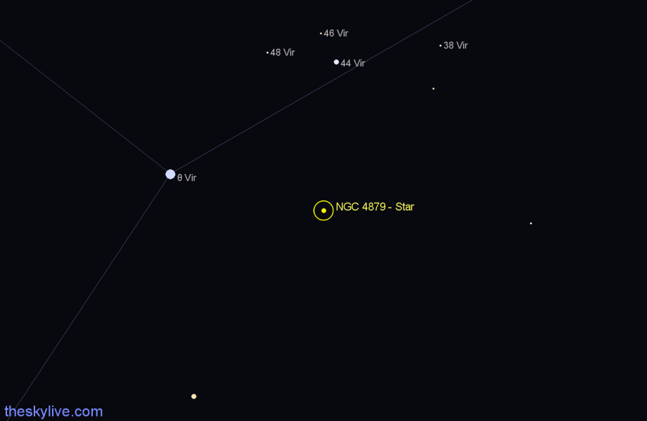 Finder chart NGC 4879 - Star in Virgo star