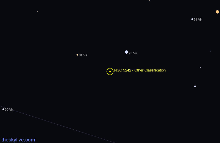 Finder chart NGC 5242 - Other Classification in Virgo star