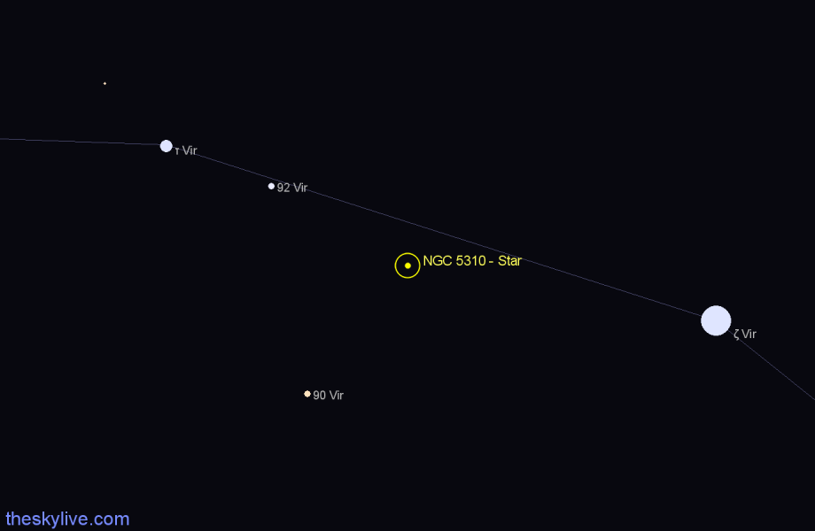 Finder chart NGC 5310 - Star in Virgo star