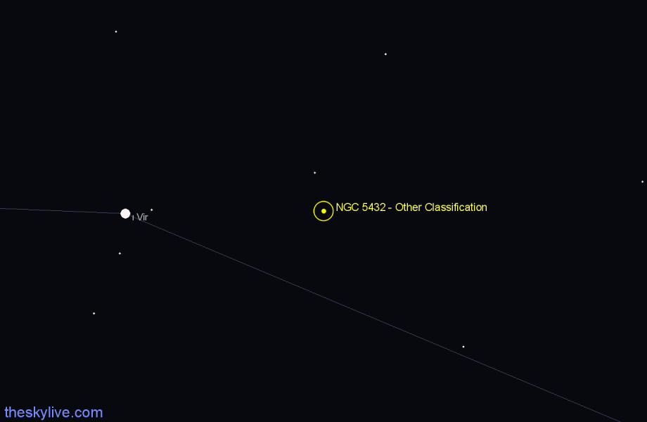 Finder chart NGC 5432 - Other Classification in Virgo star