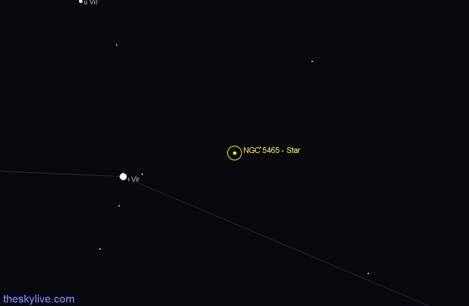 Finder chart NGC 5465 - Star in Virgo star