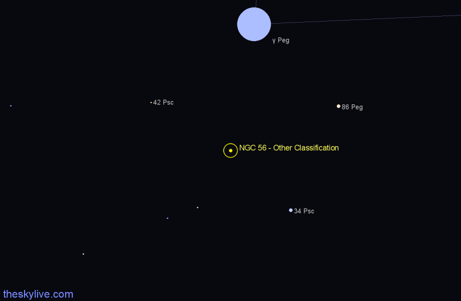 Finder chart NGC 56 - Other Classification in Pisces star