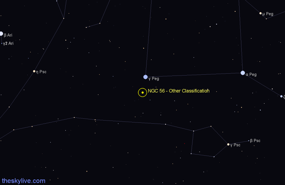 Finder chart NGC 56 - Other Classification in Pisces star