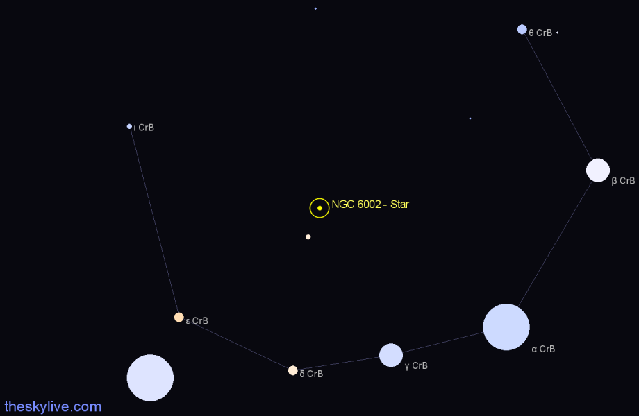 Finder chart NGC 6002 - Star in Corona Borealis star