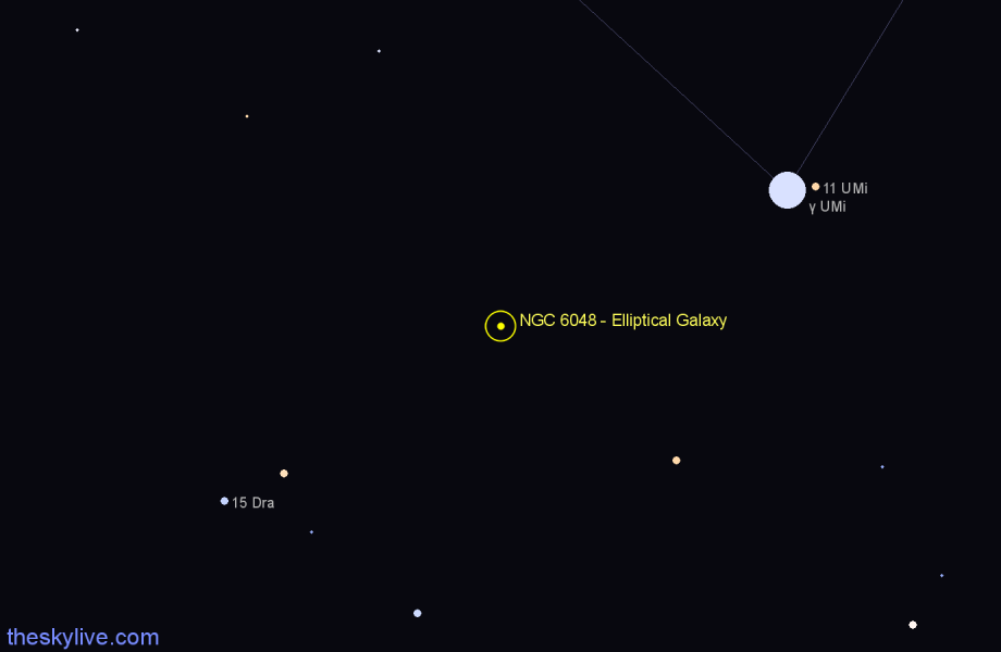 Finder chart NGC 6048 - Elliptical Galaxy in Ursa Minor star