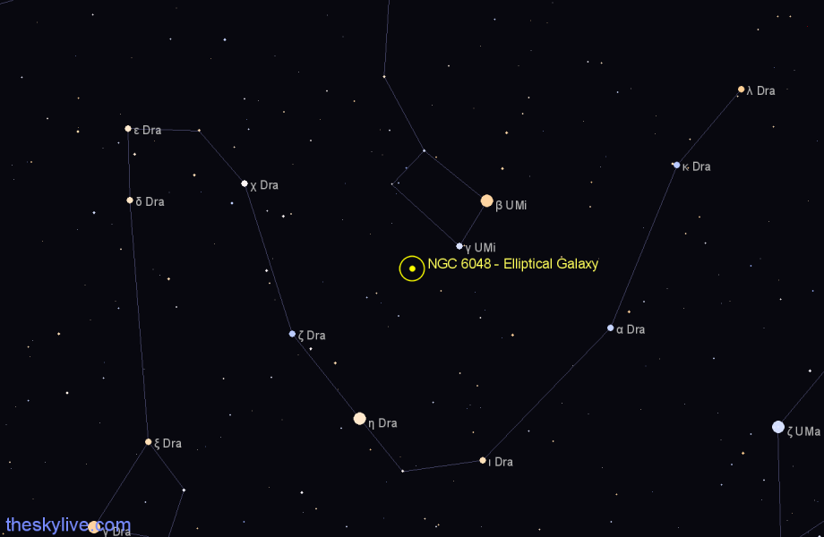 Finder chart NGC 6048 - Elliptical Galaxy in Ursa Minor star