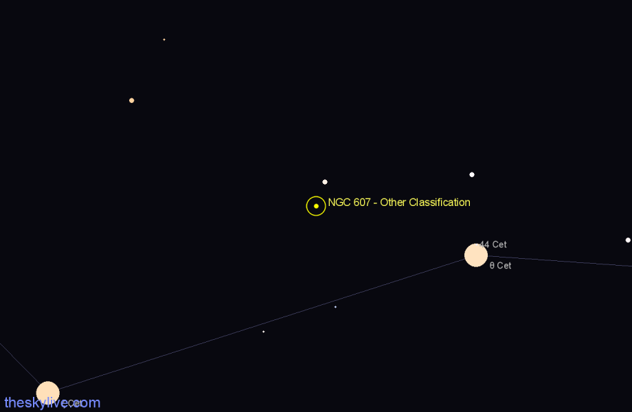 Finder chart NGC 607 - Other Classification in Cetus star