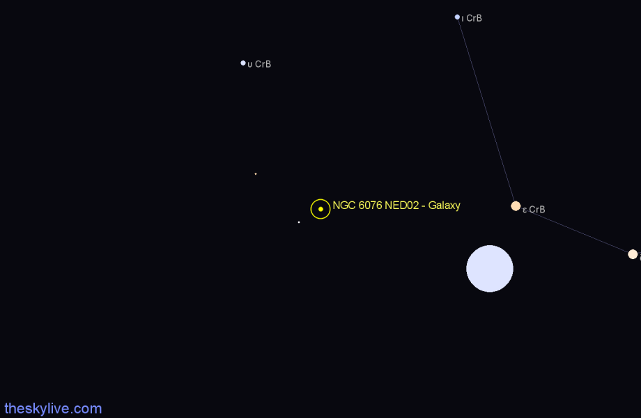 Finder chart NGC 6076 NED02 - Galaxy in Corona Borealis star