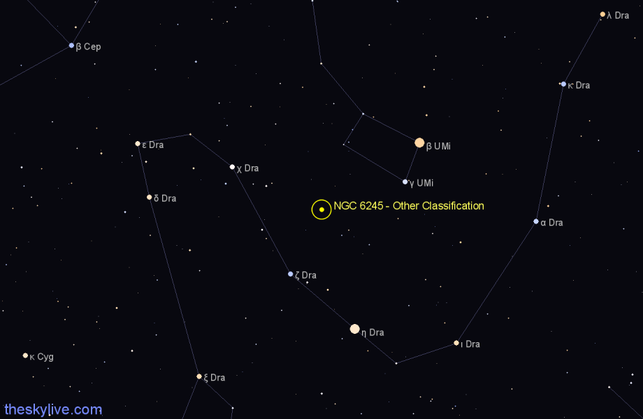 Finder chart NGC 6245 - Other Classification in Draco star