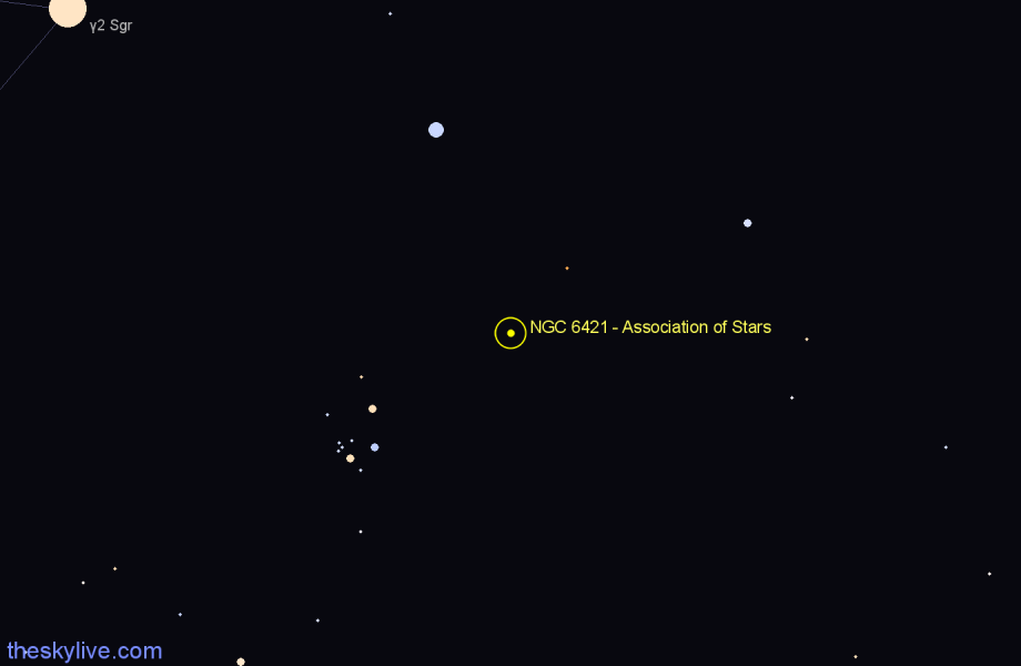 Finder chart NGC 6421 - Association of Stars in Scorpius star