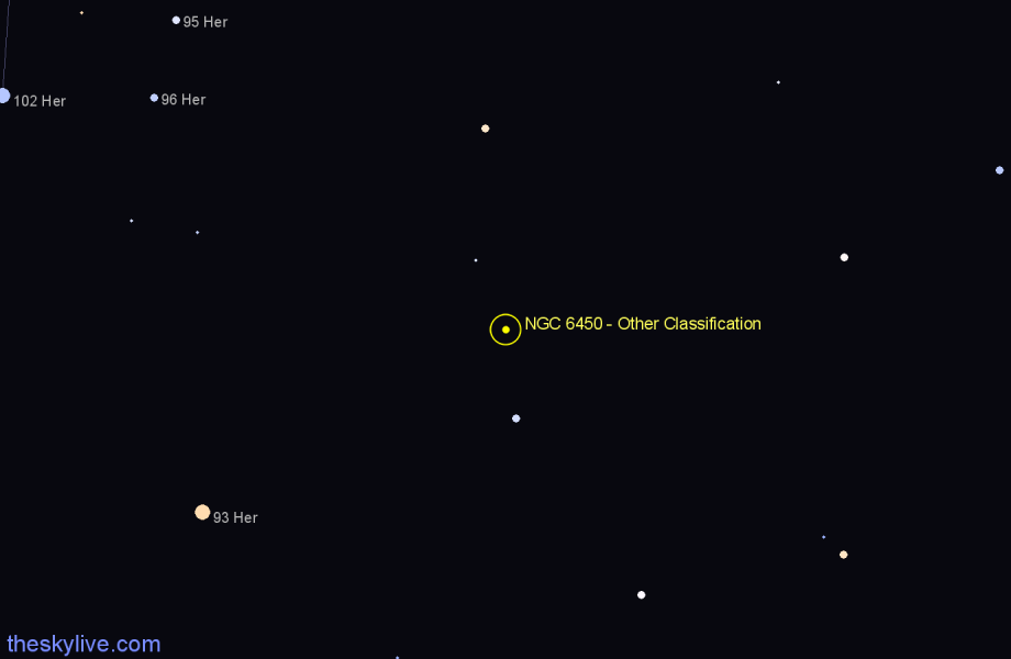 Finder chart NGC 6450 - Other Classification in Hercules star