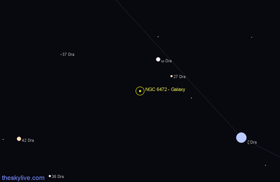 Finder chart NGC 6472 - Galaxy in Draco star