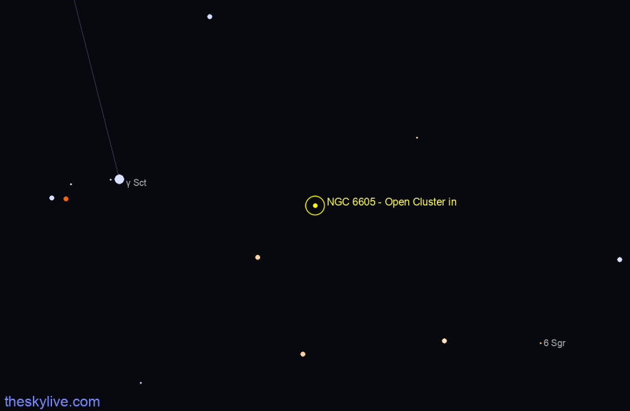 Finder chart NGC 6605 - Open Cluster in  star