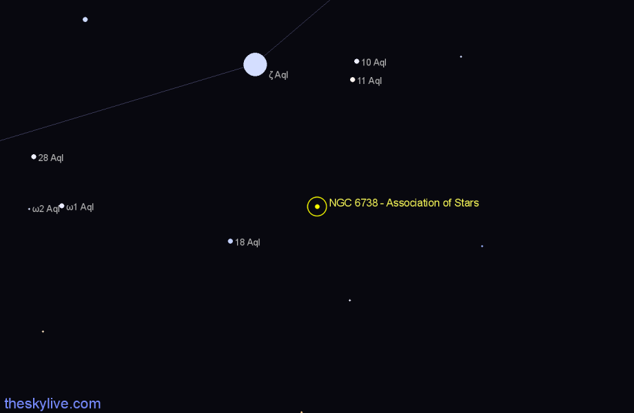 Finder chart NGC 6738 - Association of Stars in Aquila star