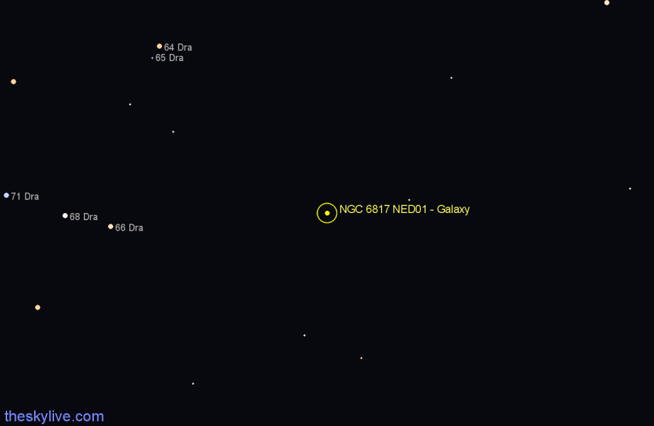Finder chart NGC 6817 NED01 - Galaxy in Draco star