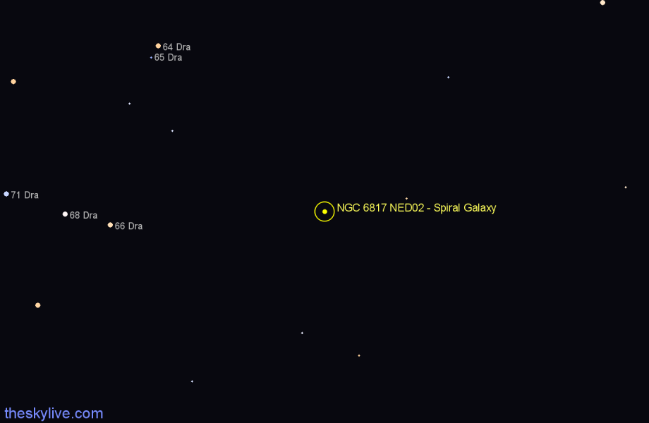 Finder chart NGC 6817 NED02 - Spiral Galaxy in Draco star