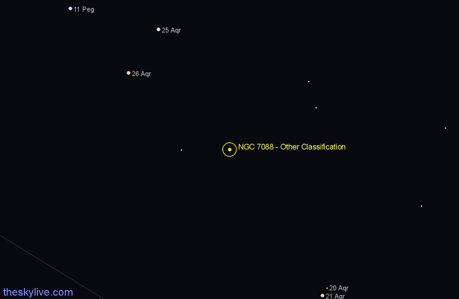 Finder chart NGC 7088 - Other Classification in Aquarius star