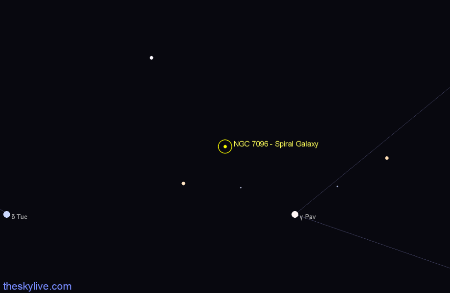 Finder chart NGC 7096 - Spiral Galaxy in Indus star