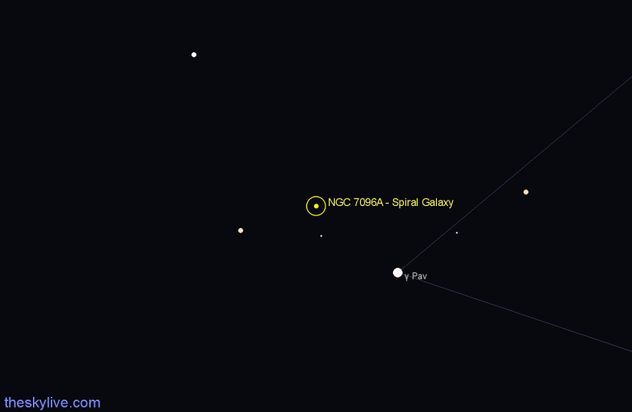 Finder chart NGC 7096A - Spiral Galaxy in Indus star