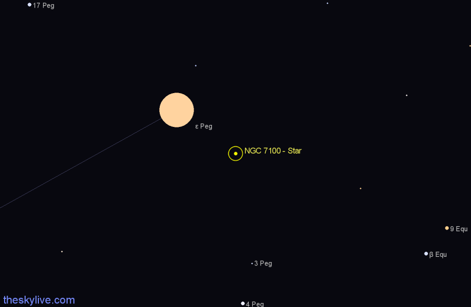 Finder chart NGC 7100 - Star in Pegasus star