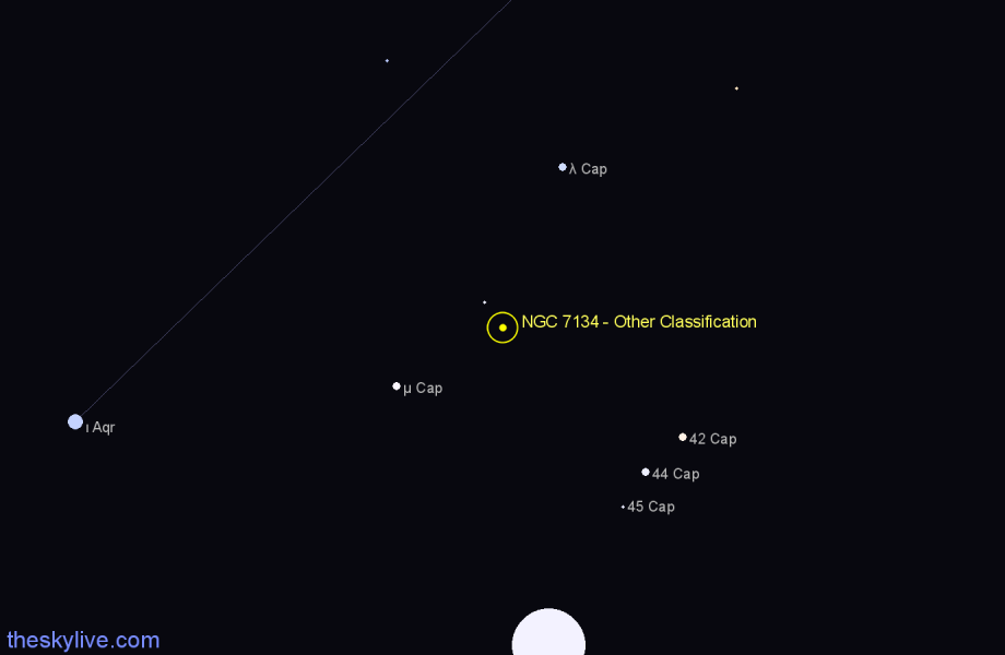 Finder chart NGC 7134 - Other Classification in Capricornus star