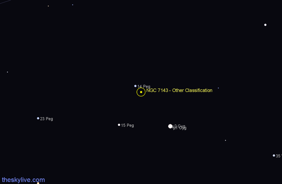 Finder chart NGC 7143 - Other Classification in Pegasus star