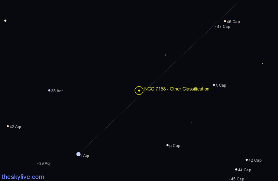 Finder chart NGC 7158 - Other Classification in Capricornus star