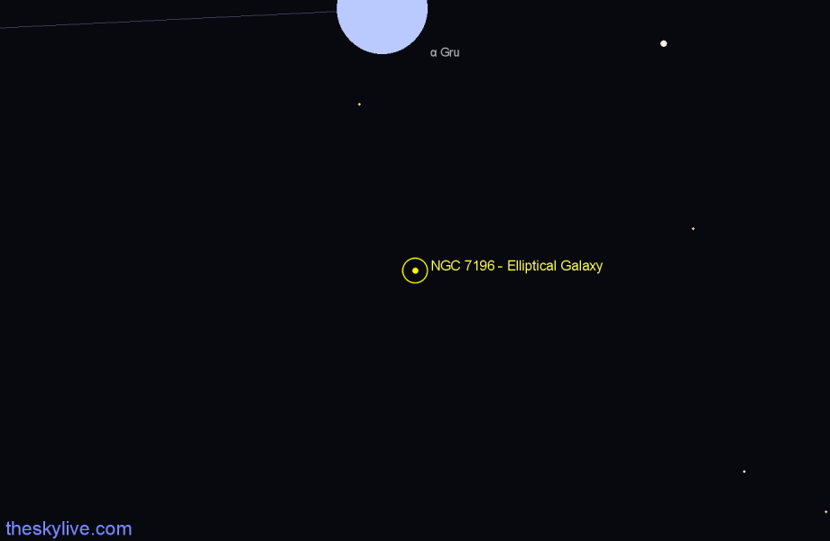 Finder chart NGC 7196 - Elliptical Galaxy in Indus star